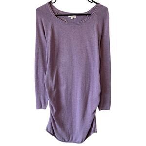 LIZ LANGE MATERNITY Purple Knit Maternity Sweater Tunic Size Medium